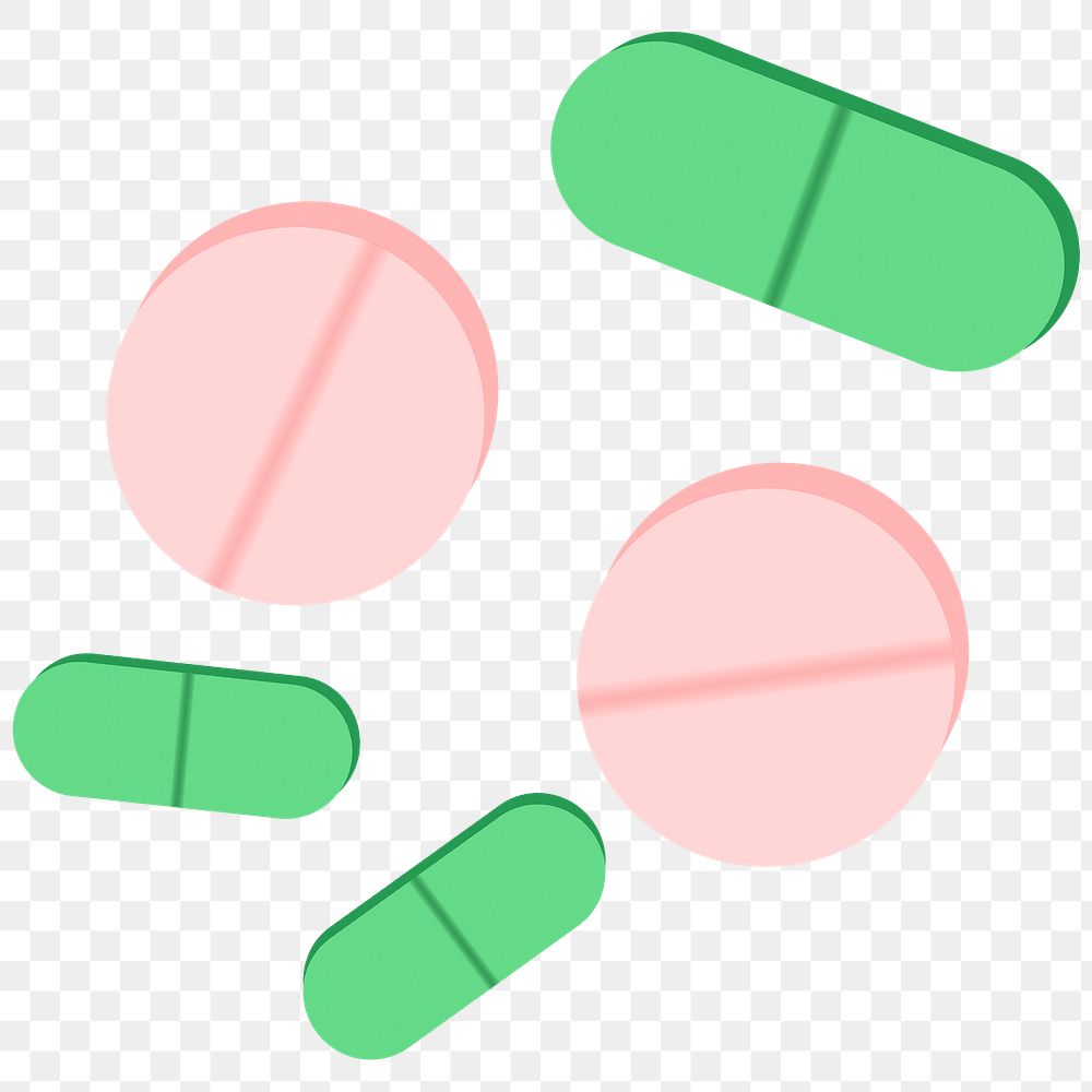 Medicine, pills png sticker, drugs, health illustration, transparent background