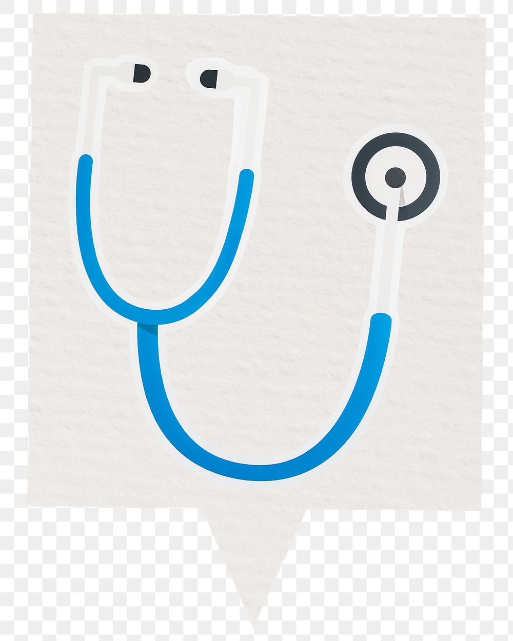 Doctor stethoscope png sticker, cute health illustration, transparent background