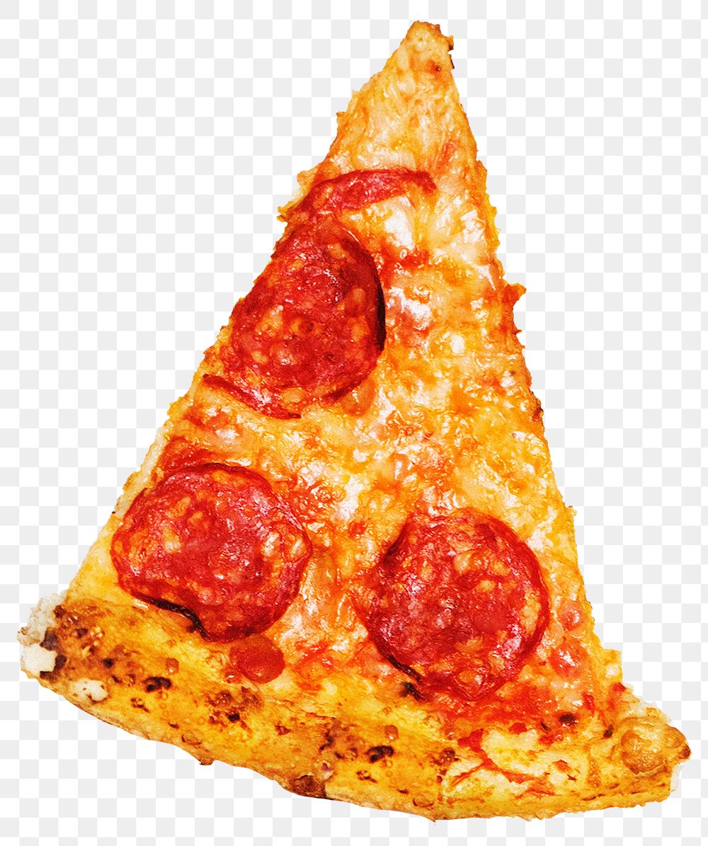 Pizza slice png sticker, junk food on transparent background