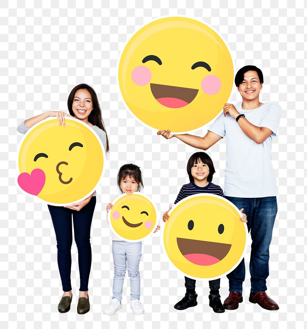 Happy family png sticker, transparent background