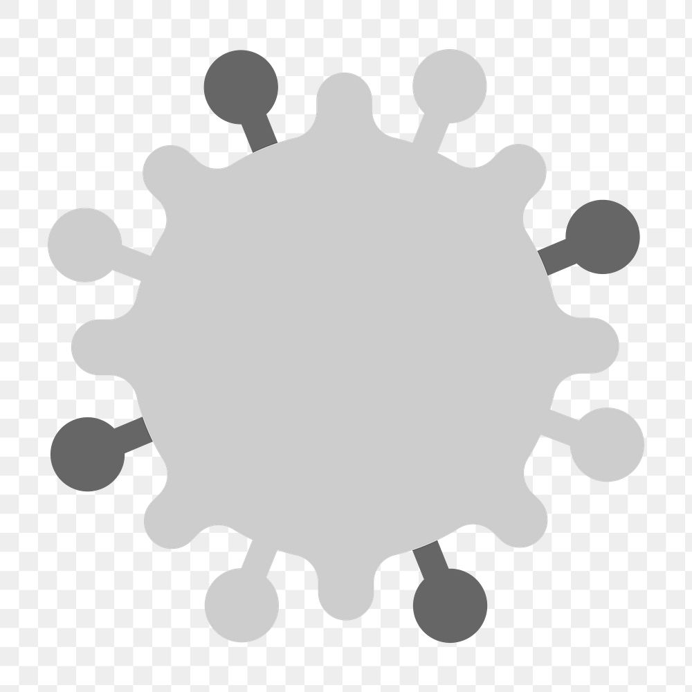 Virus cell png sticker, healthcare illustration, transparent background