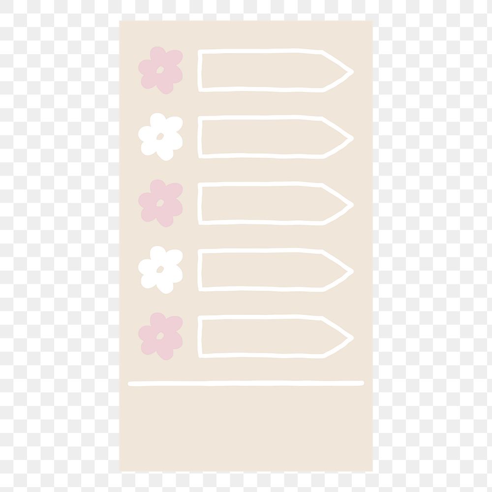 PNG beige reminder note, stationery collage element, transparent background