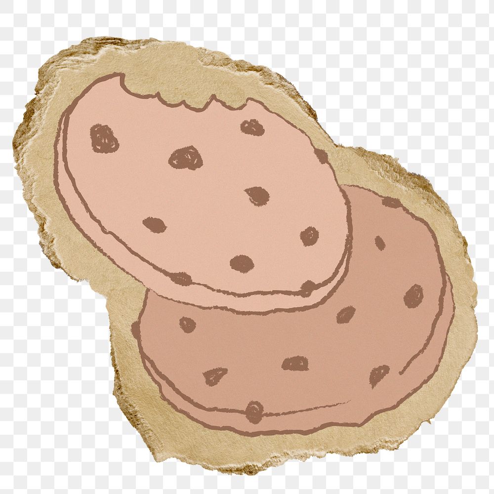Cookies doodle png sticker, transparent background