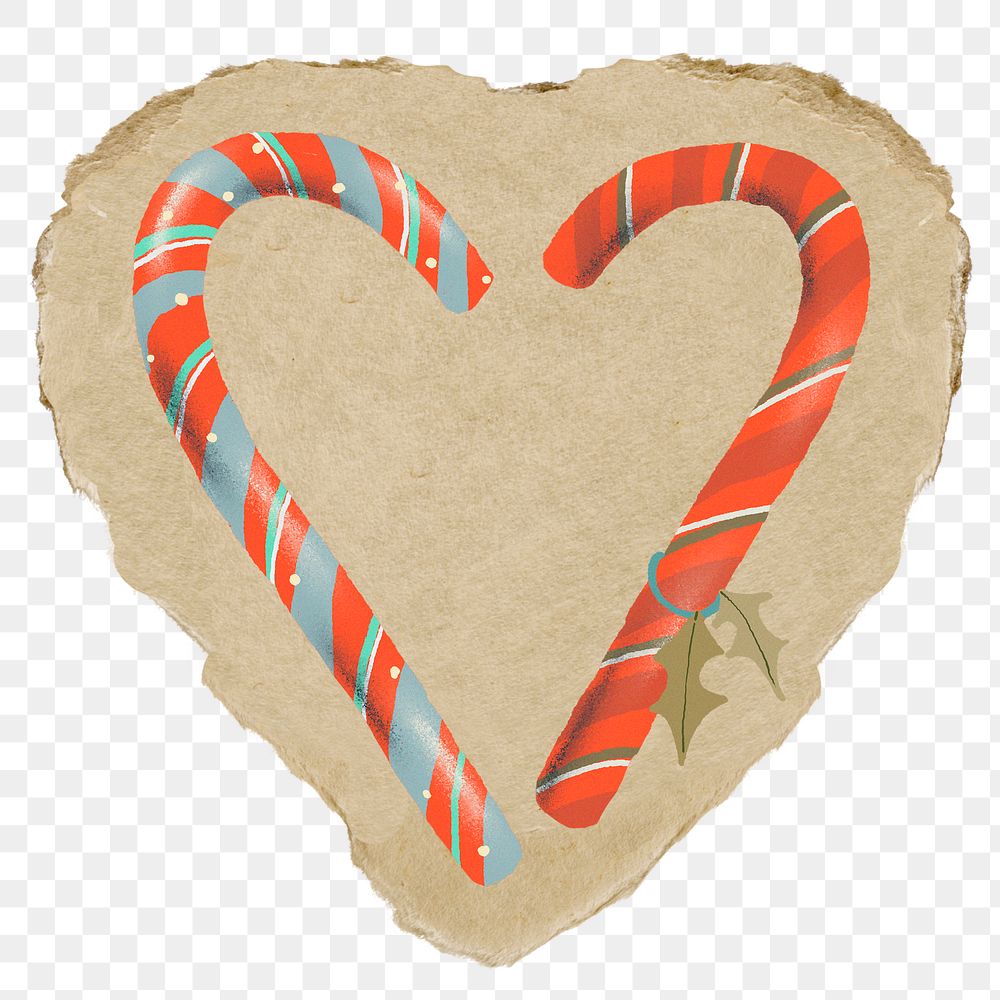 Candy canes png sticker, transparent background