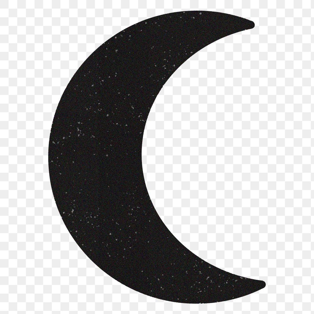 Crescent Moon Silhouette Transparent Background, Moon Silhouette