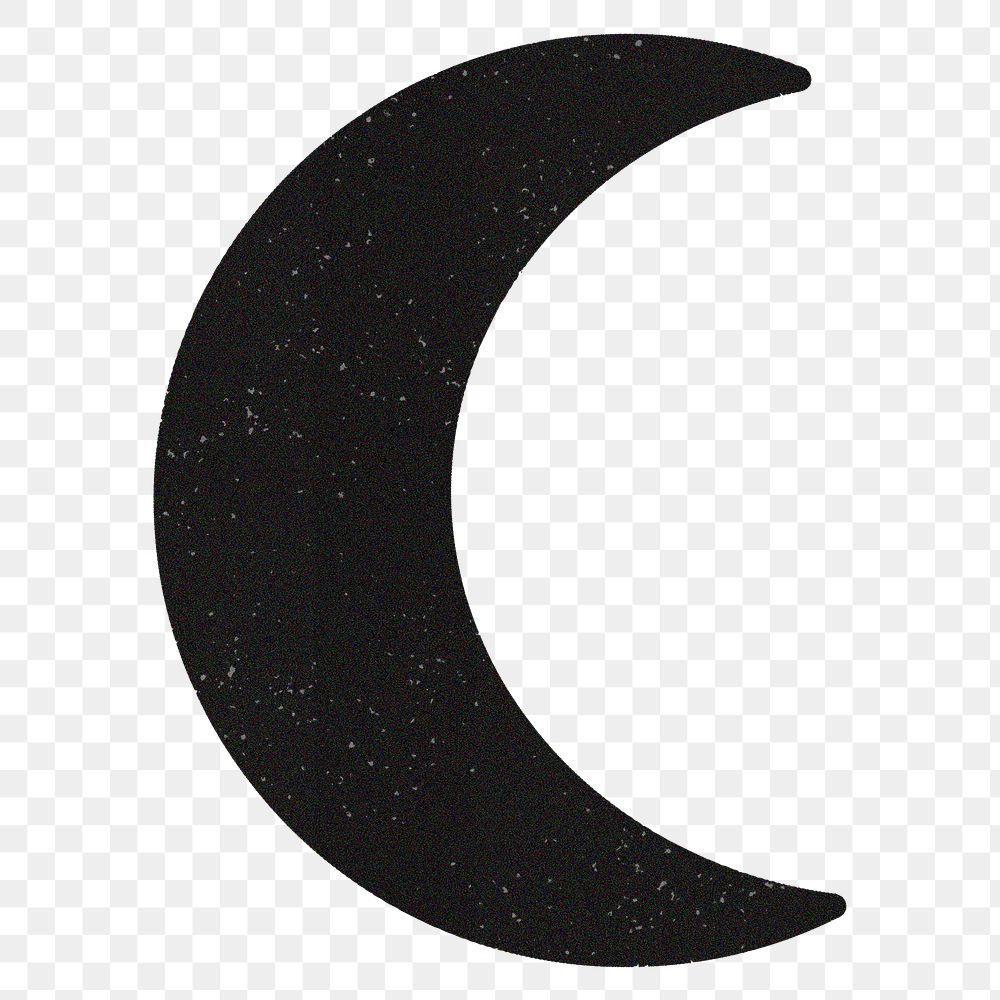 Black moon png sticker, transparent background