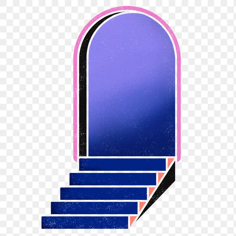 Png purple aesthetic door sticker, transparent background
