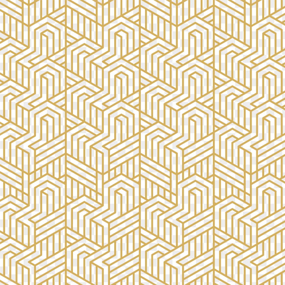 PNG gold art decor pattern, transparent background