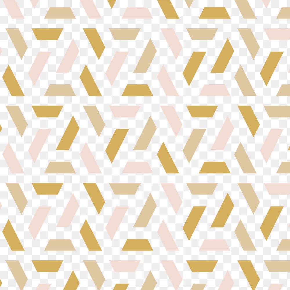 Gold pattern png, cute geometric design, transparent background