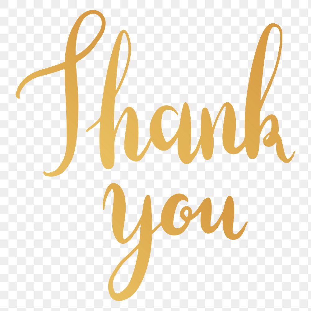 Thank you png word sticker typography, transparent background