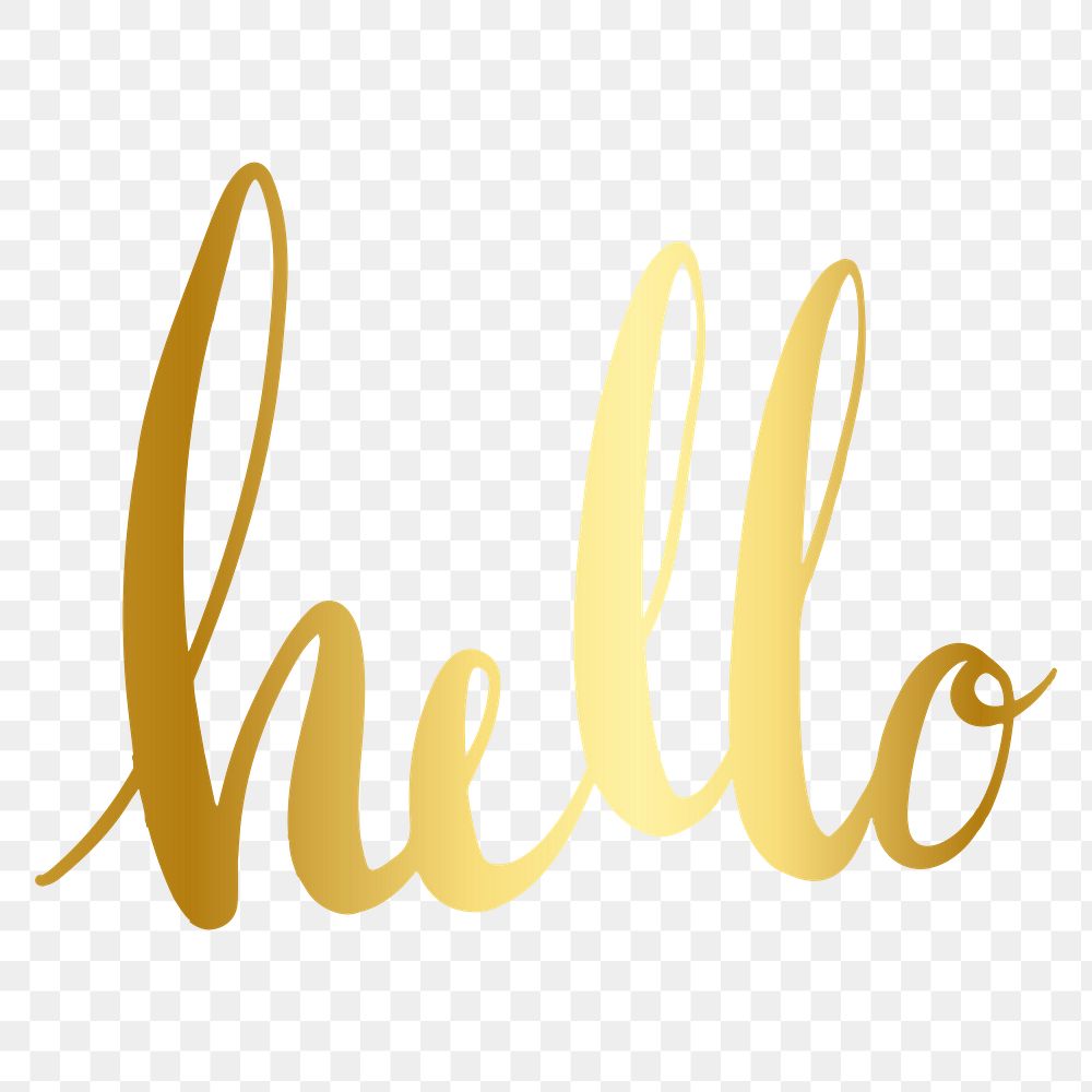 Hello png word sticker typography, transparent background