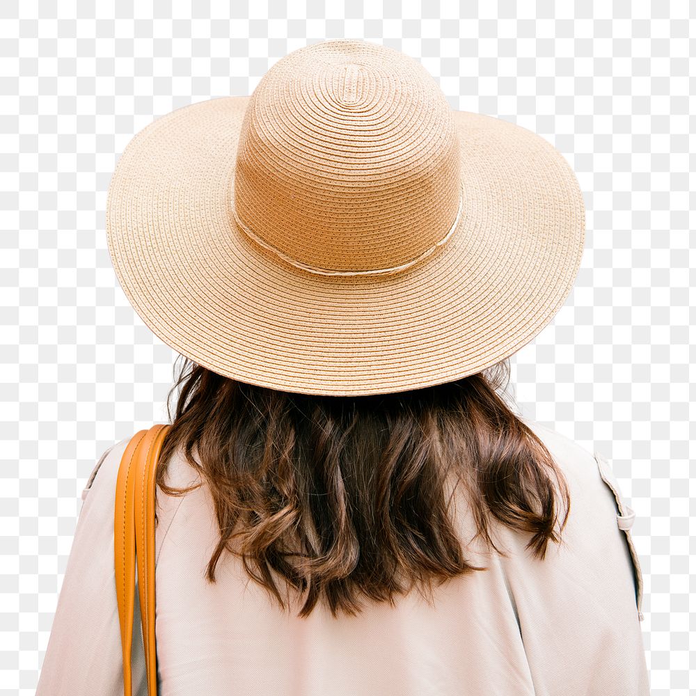 Png woman in sunhat sticker, transparent background