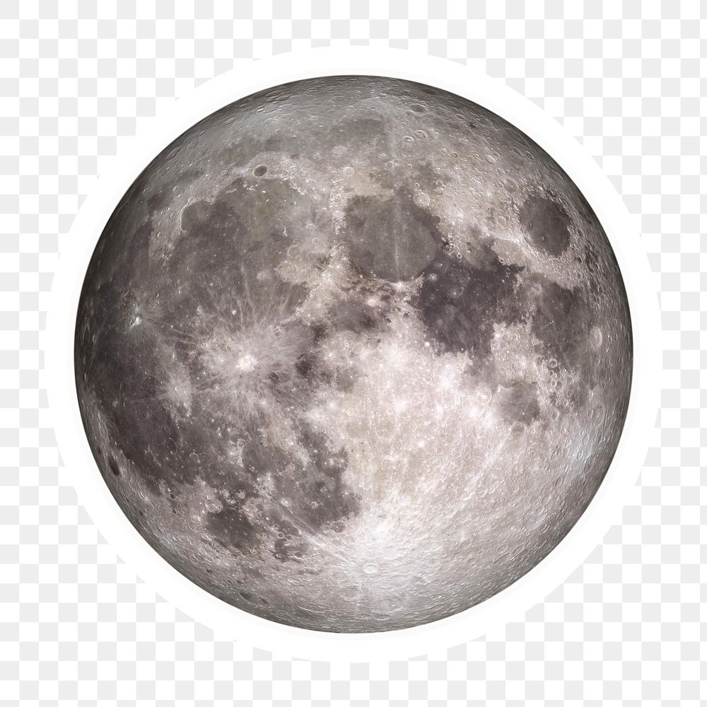 Moon png sticker, galaxy, transparent background