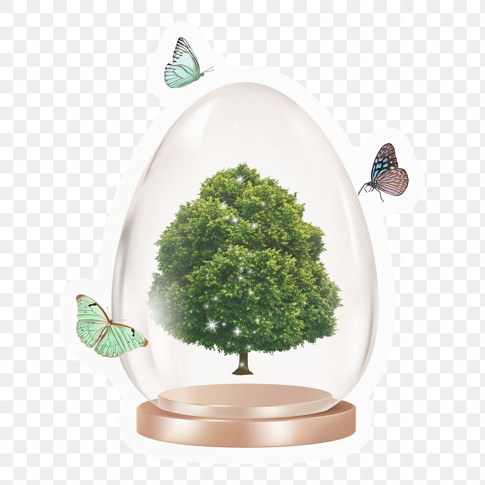 Nature aesthetic dome png sticker, transparent background