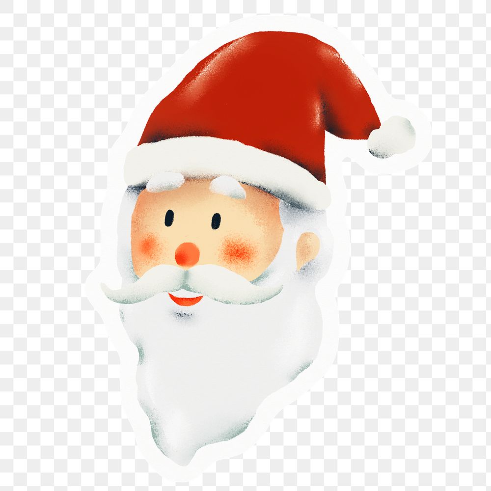 Santa Claus png sticker, winter holidays illustration, transparent background
