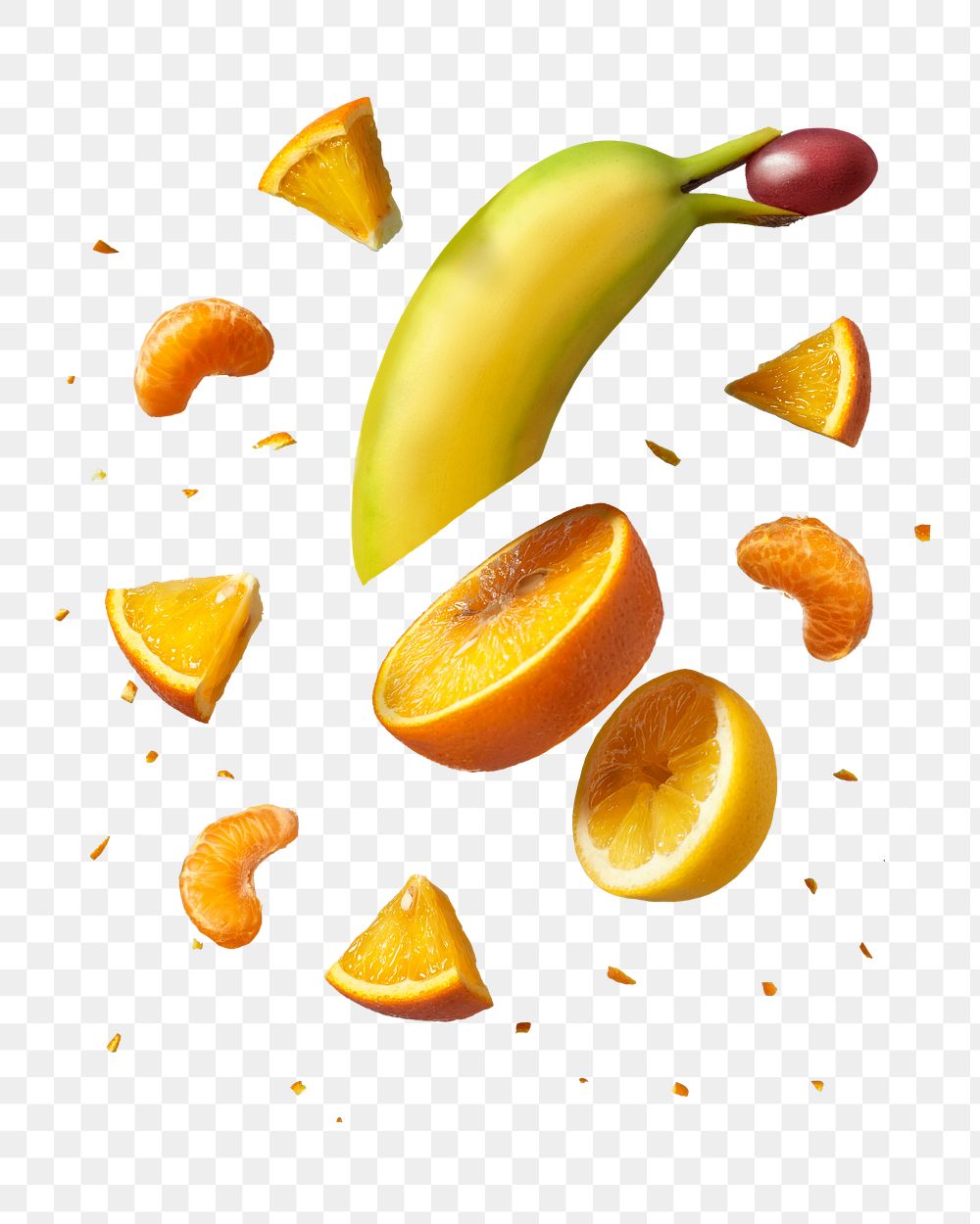 Floating fruit png sticker, transparent background