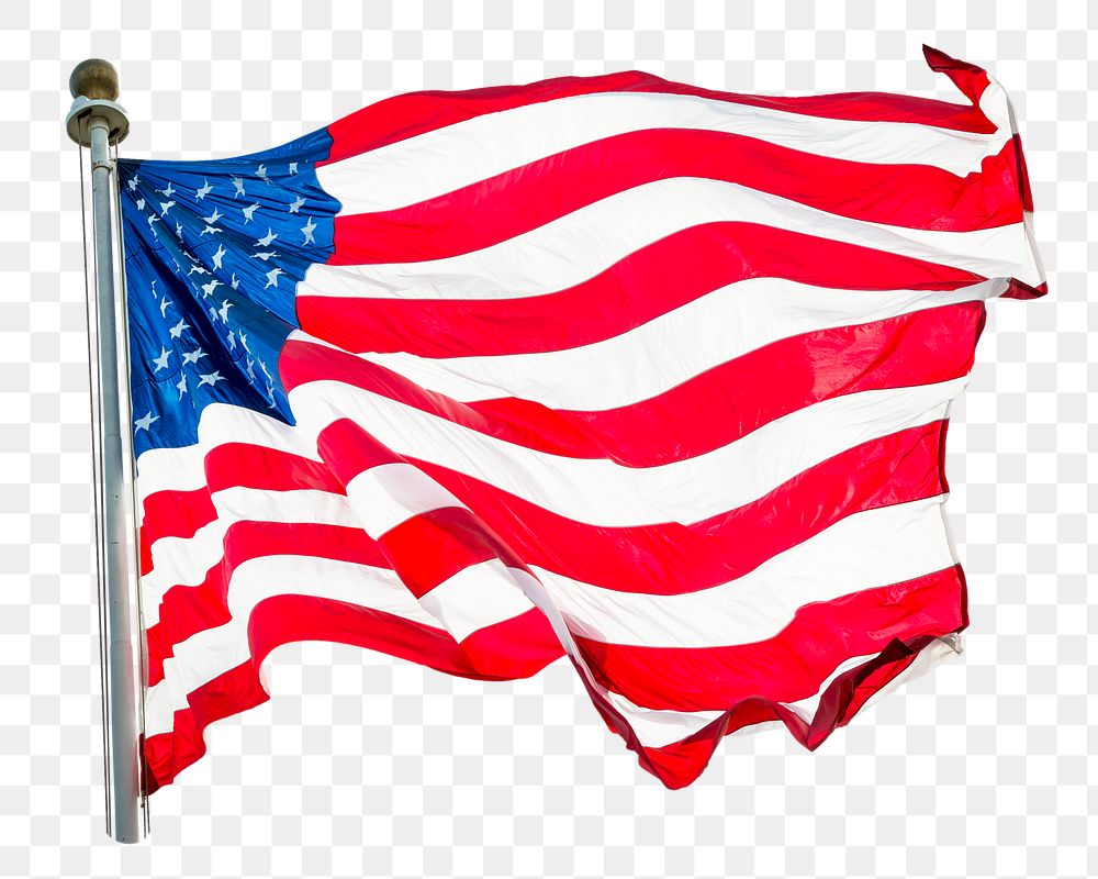 USA flag png sticker, transparent background