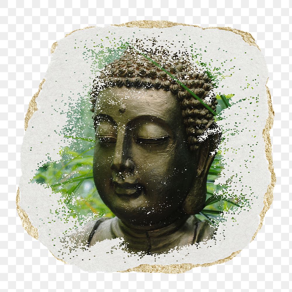 PNG Buddha statue , collage element, transparent background