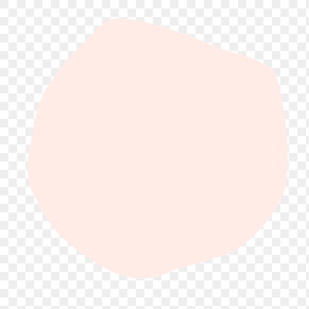Pink blob png shape sticker, transparent background