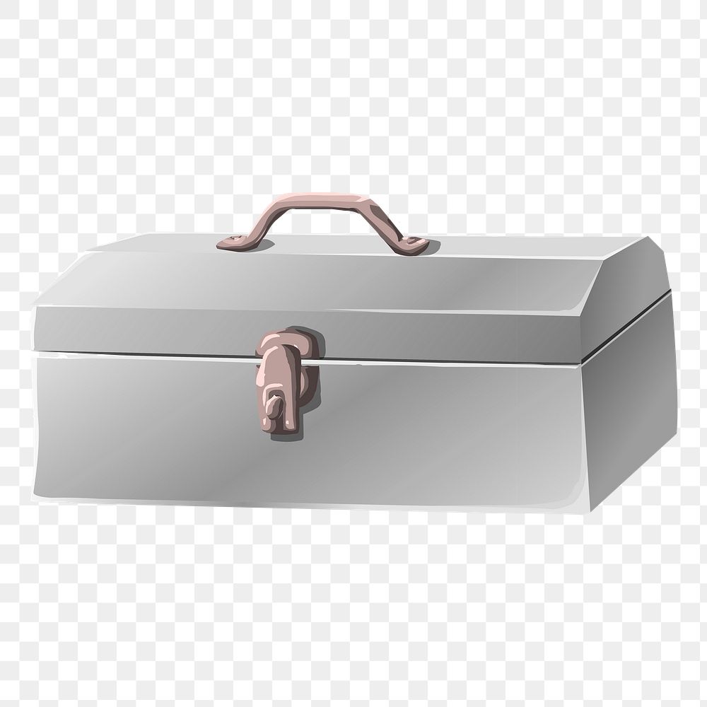 Chrome toolbox png sticker, Glitch game illustration, transparent background. Free public domain CC0 image.