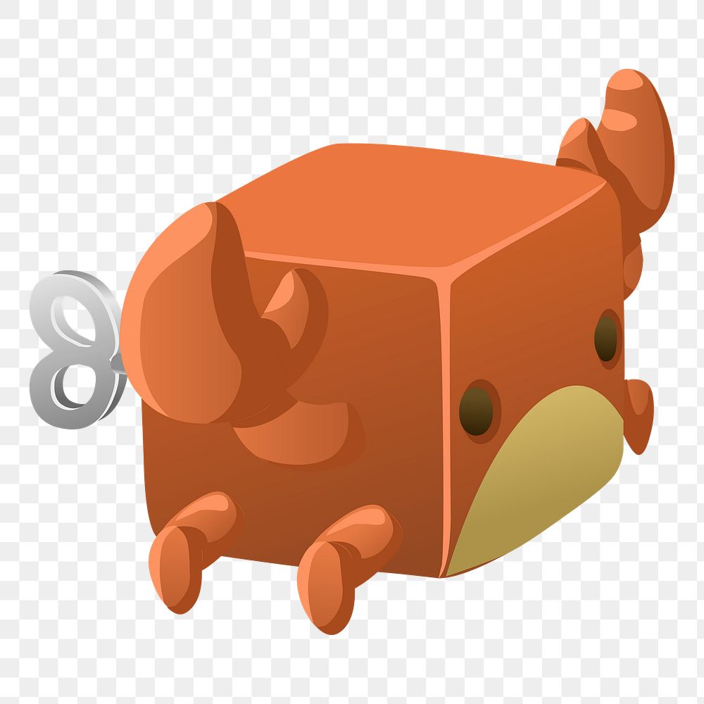 Crab cubimal png sticker, Glitch game illustration, transparent background.