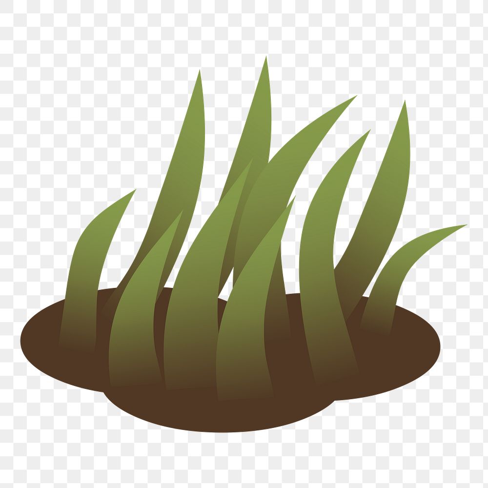 Grass png sticker, Glitch game illustration, transparent background. Free public domain CC0 image.