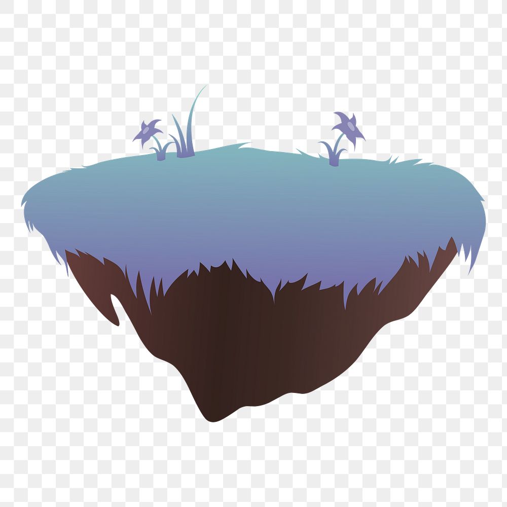 Flying platform png sticker, Glitch game illustration, transparent background. Free public domain CC0 image.