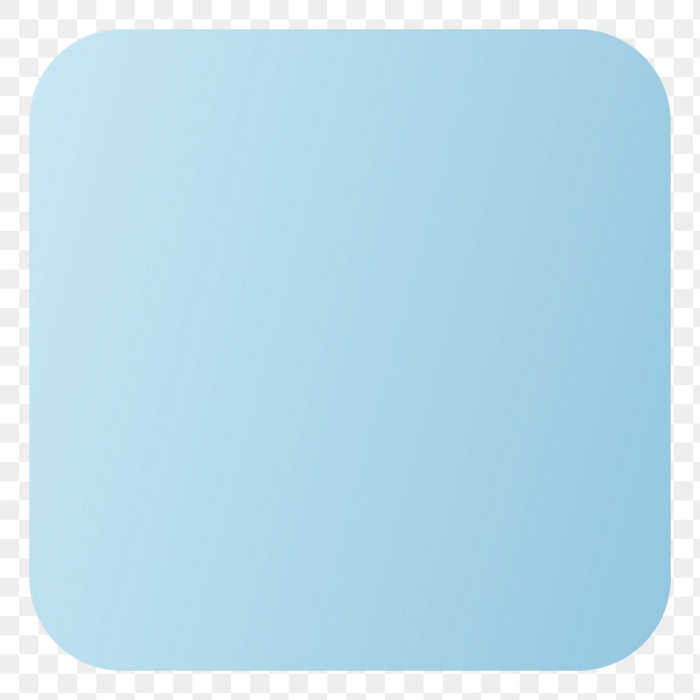 Blue frame png sticker, square, transparent background