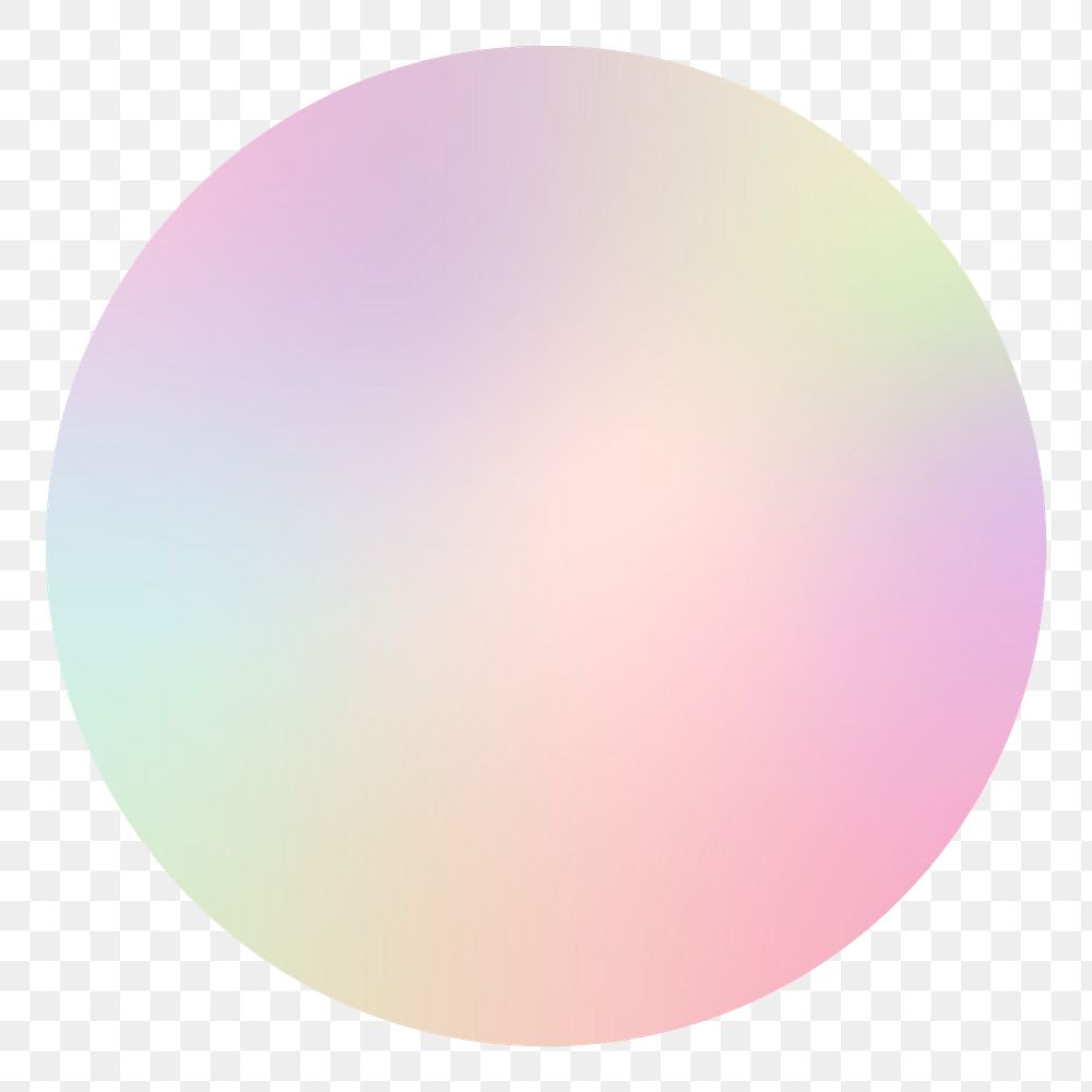 Aesthetic gradient circle png sticker, transparent background