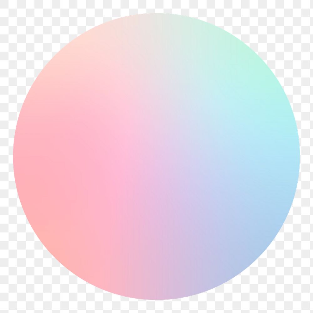 Aesthetic gradient circle png sticker, transparent background