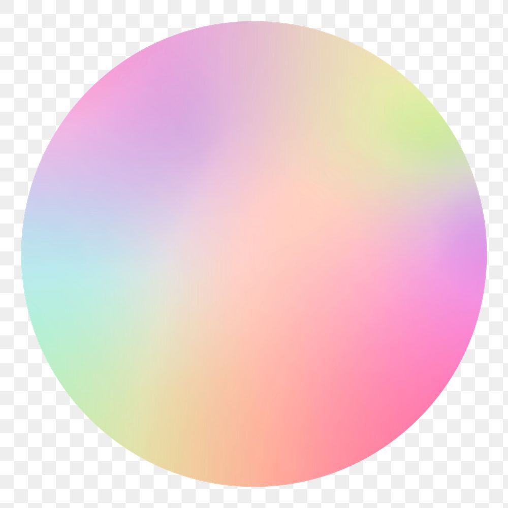 Gradient circle png sticker, transparent background