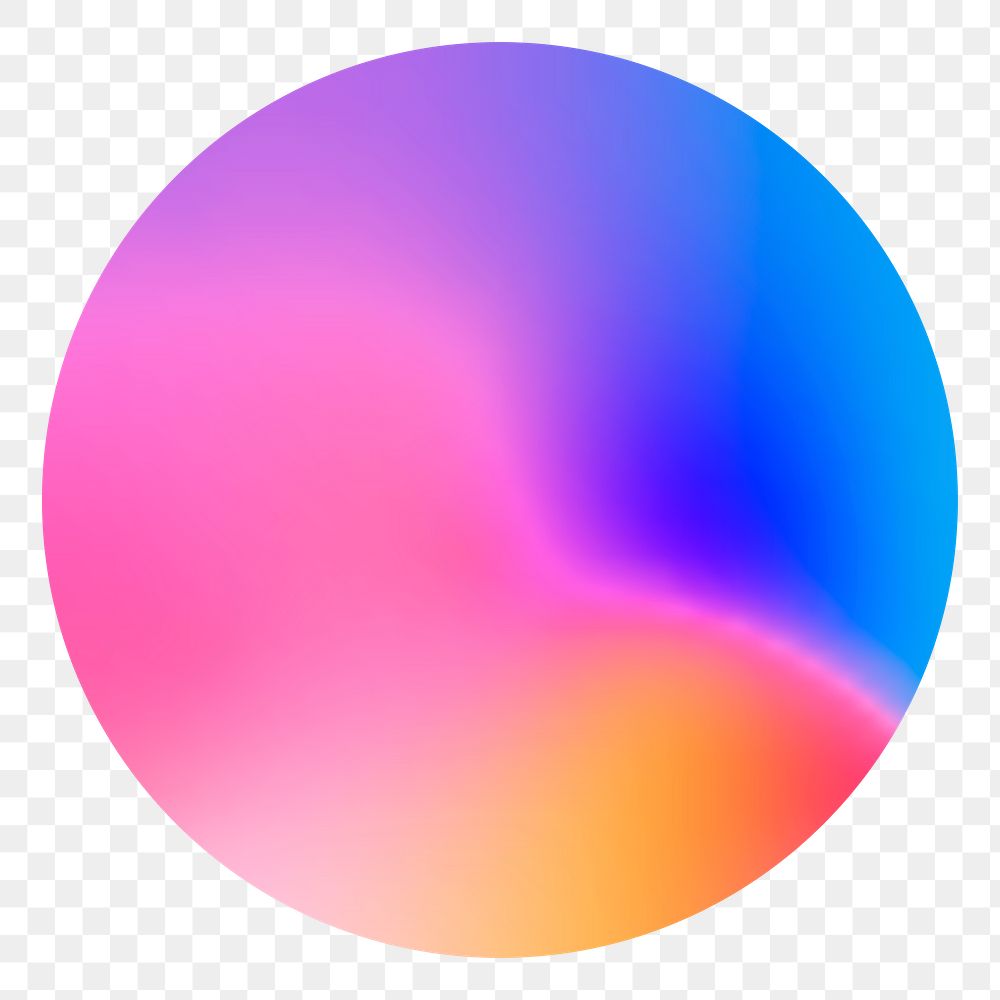 Gradient pastel circle png sticker, transparent background