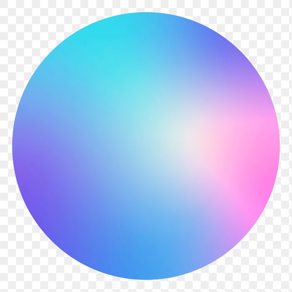 Gradient pastel circle png sticker, transparent background