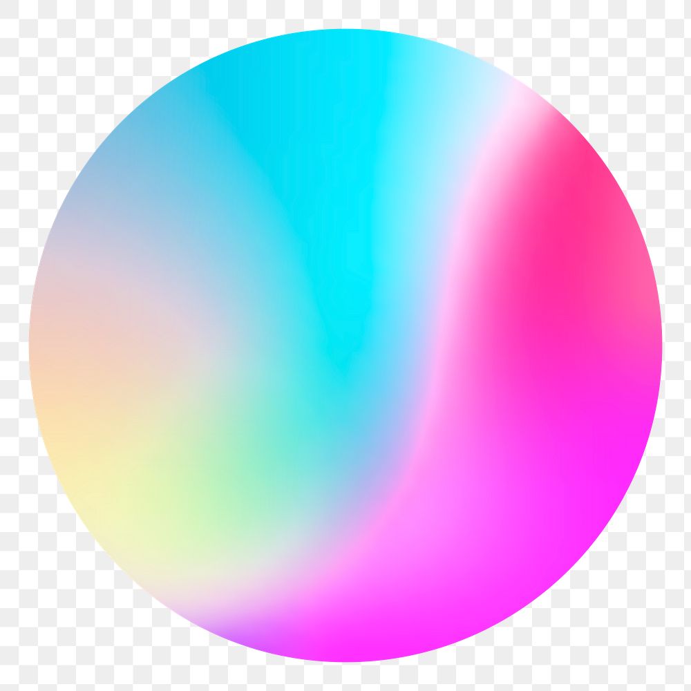 Gradient pastel circle png sticker, transparent background