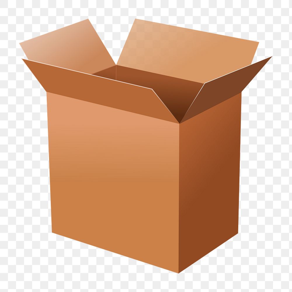 Open box png sticker, transparent background. Free public domain CC0 image.