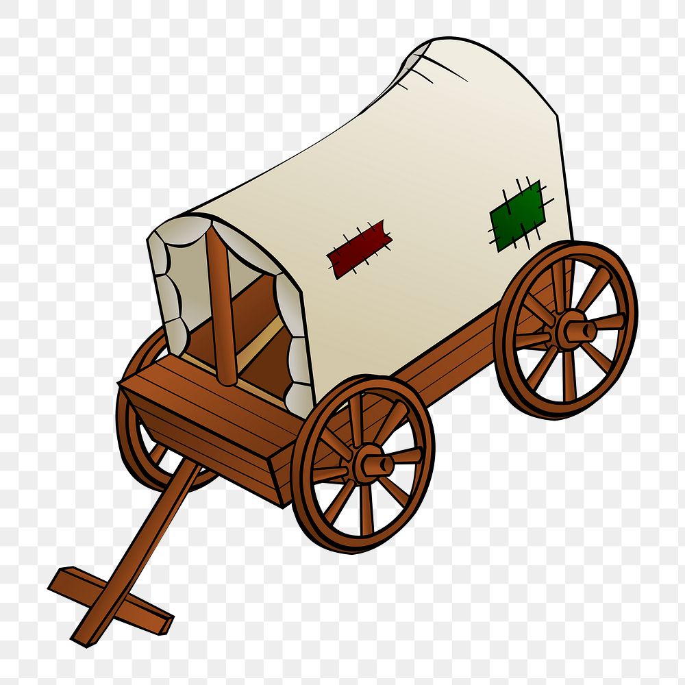 Medieval caravan png sticker, transparent background. Free public domain CC0 image.