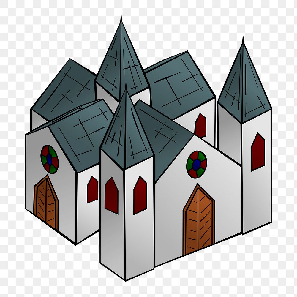 Medieval castle png sticker, transparent background. Free public domain CC0 image.