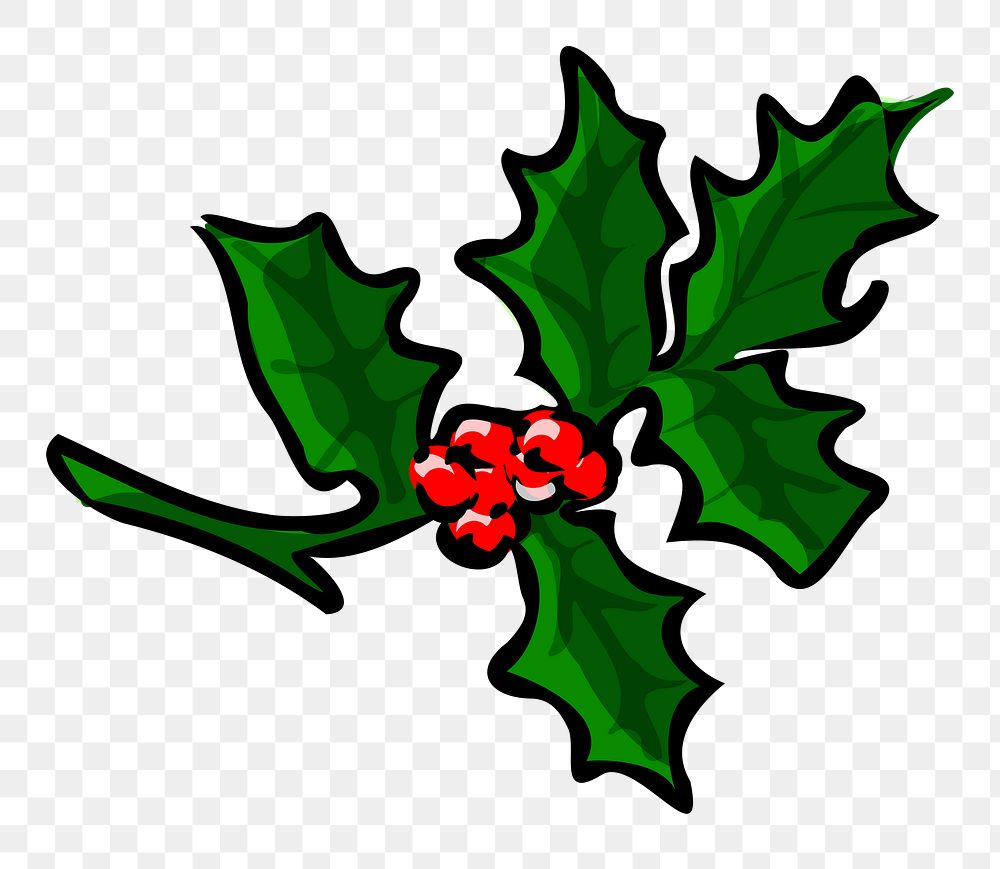 Holly berry png sticker, transparent background. Free public domain CC0 image.