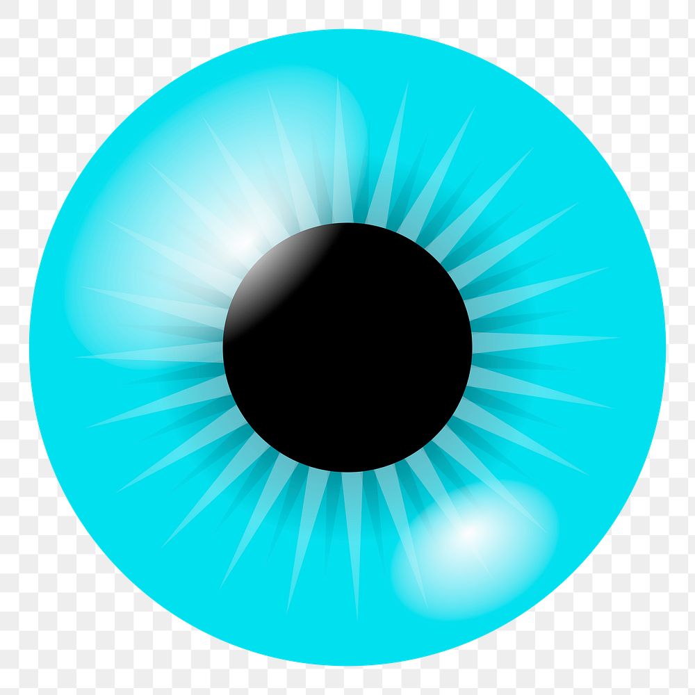 Blue eye png sticker, transparent background. Free public domain CC0 image.