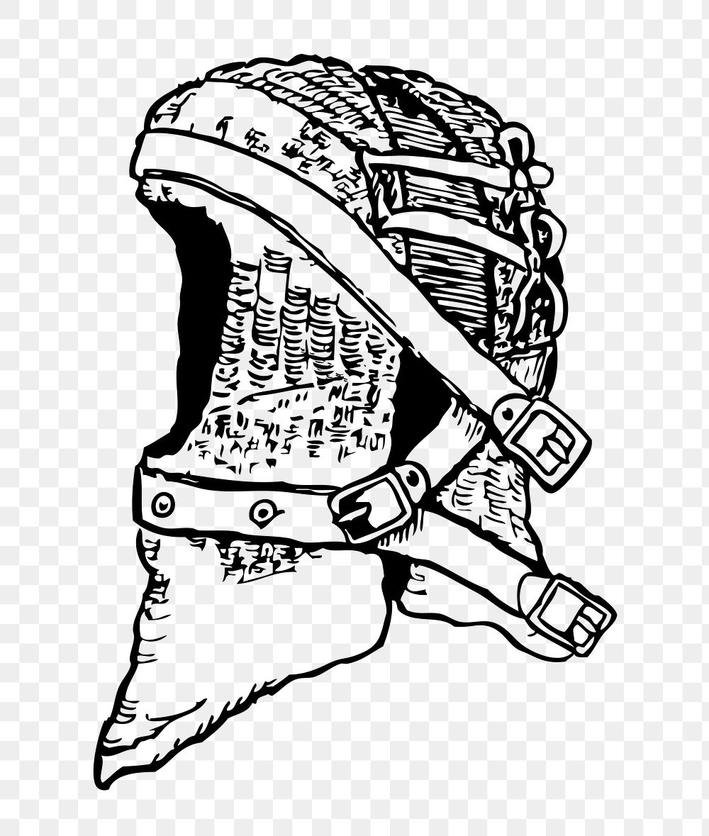 Medieval helmet png sticker, transparent background. Free public domain CC0 image.