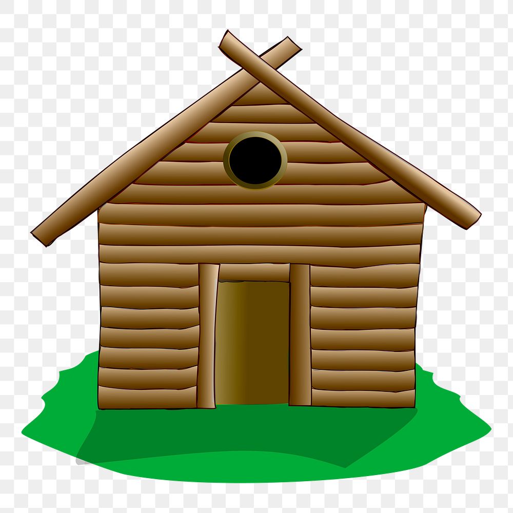 Wooden house png sticker, transparent background. Free public domain CC0 image.