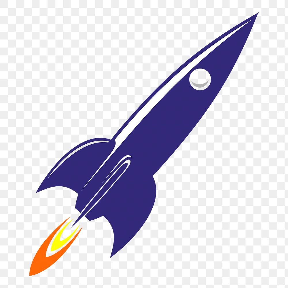 Launching rocket png sticker, transparent background. Free public domain CC0 image.