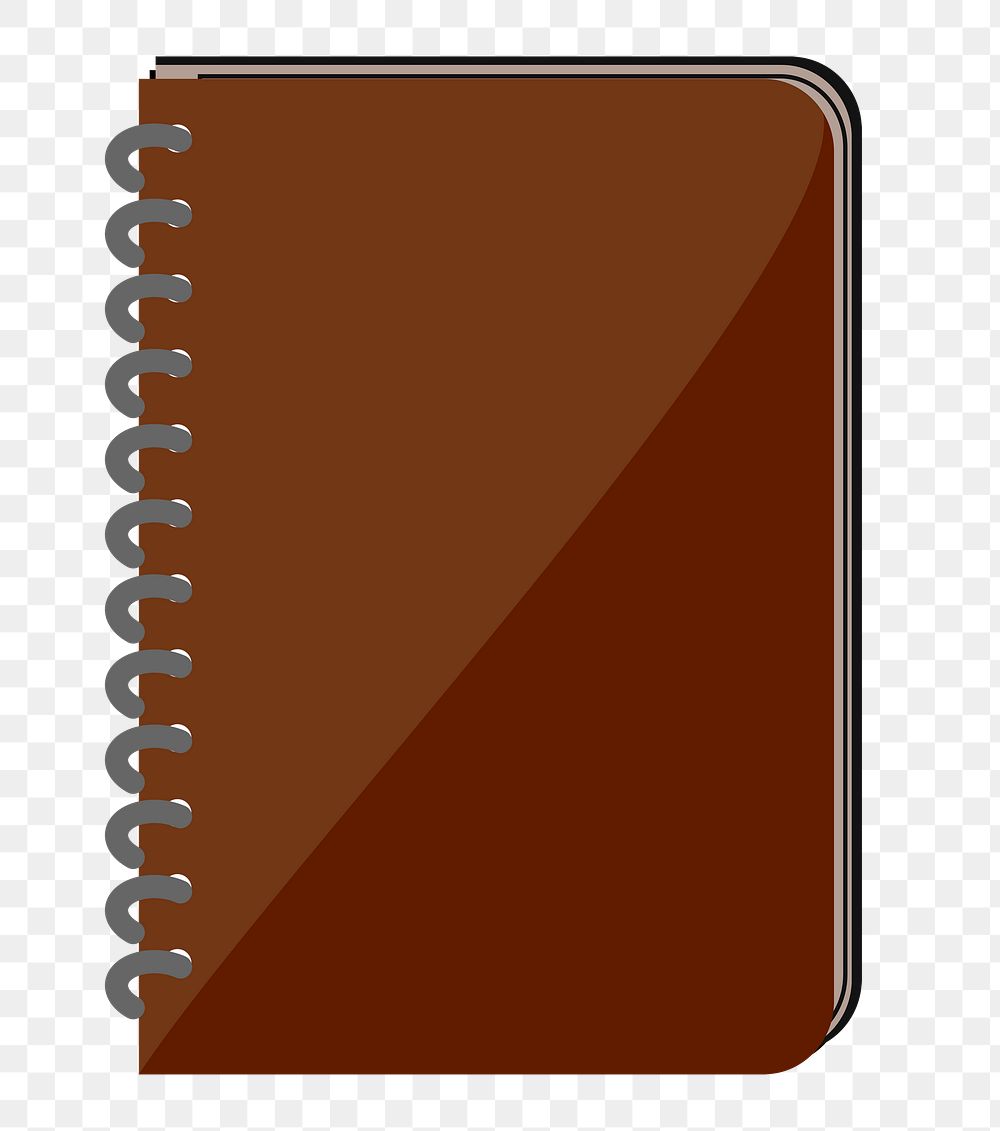Notebook, stationery png sticker, transparent background. Free public domain CC0 image.