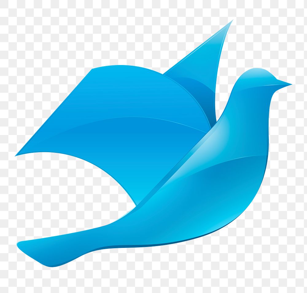 Blue bird png sticker, transparent background. Free public domain CC0 image.