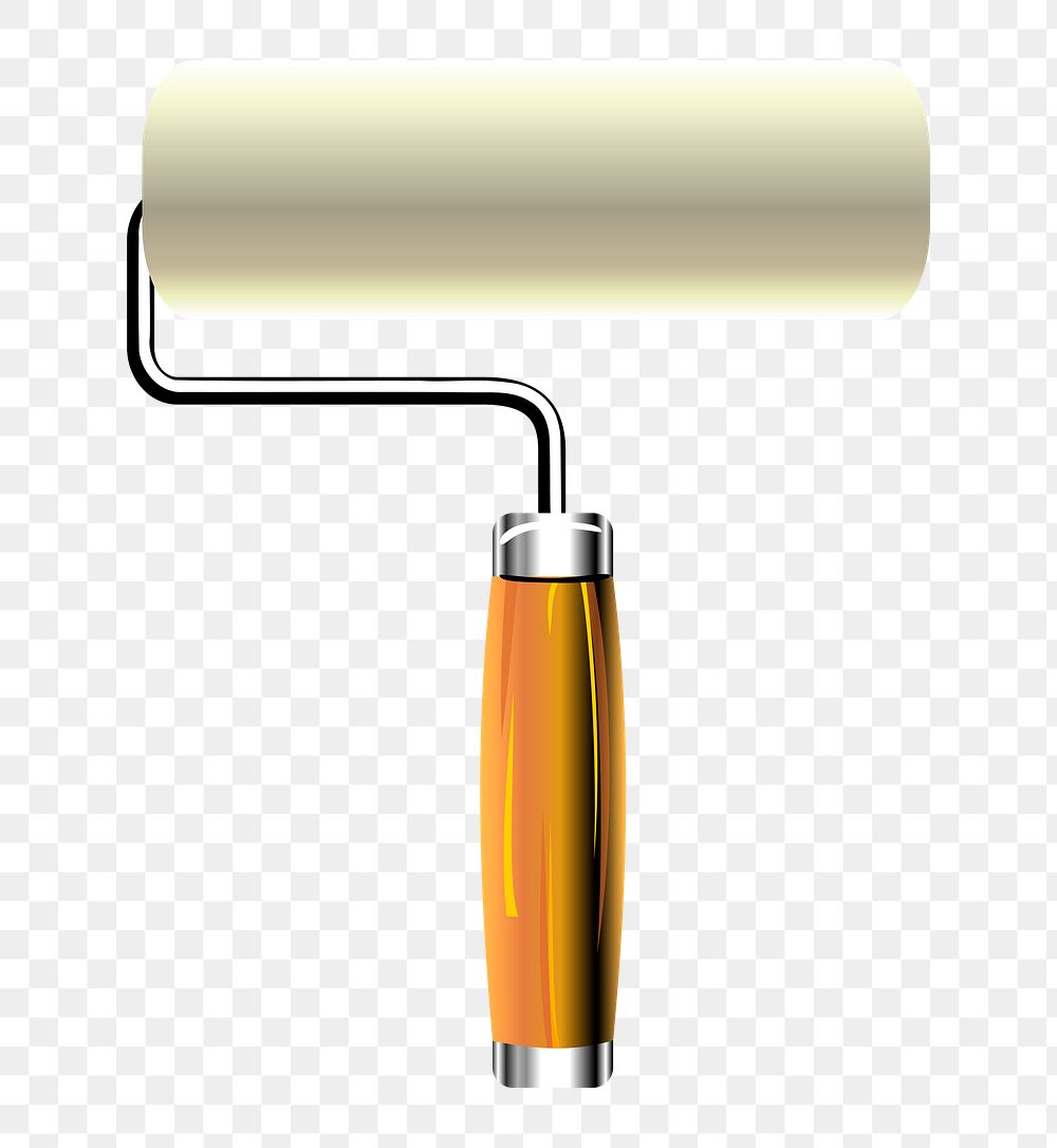 Paint roller png sticker, transparent background. Free public domain CC0 image.