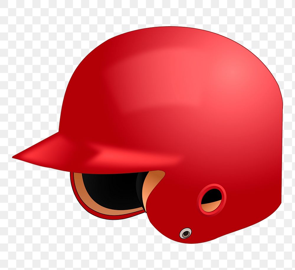 Baseball helmet png sticker, transparent background. Free public domain CC0 image.