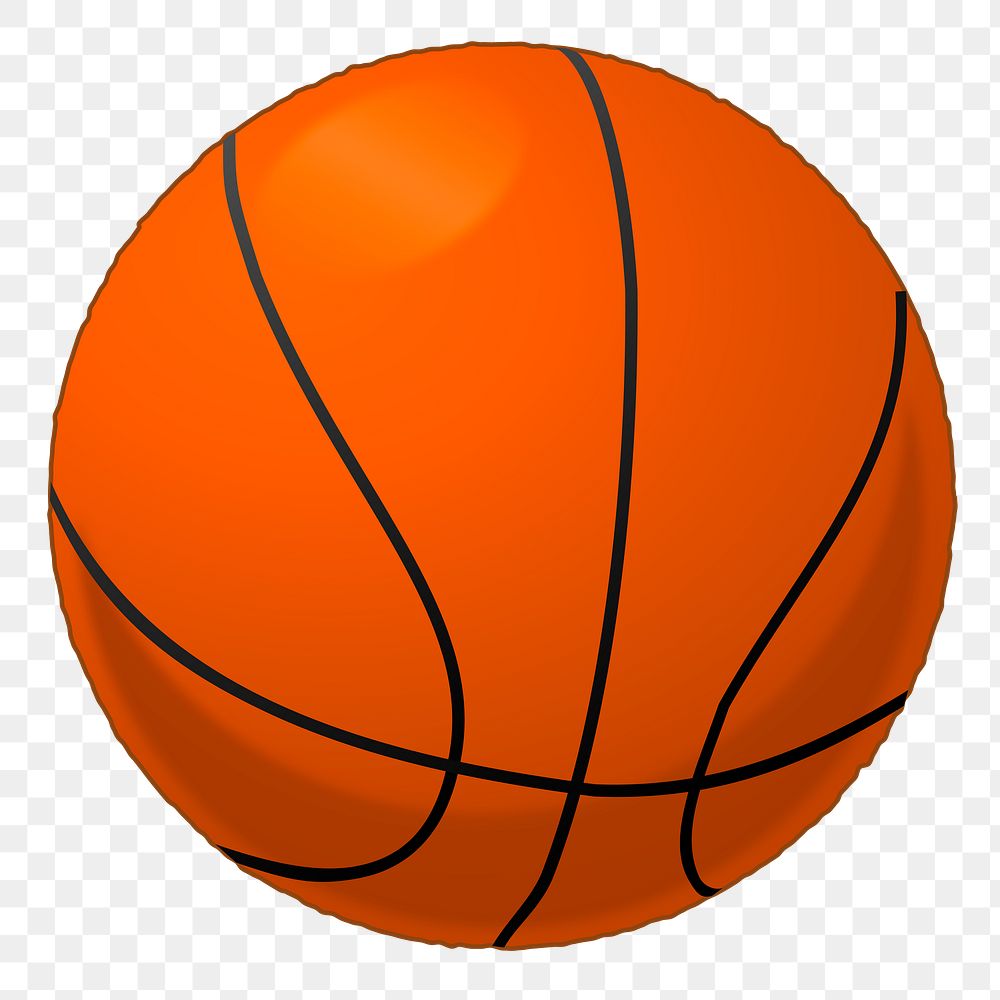 Basketball  png sticker, transparent background. Free public domain CC0 image.