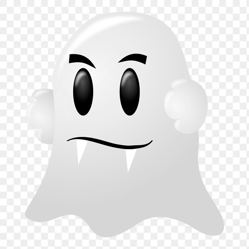 Halloween ghost png sticker, transparent background. Free public domain CC0 image.