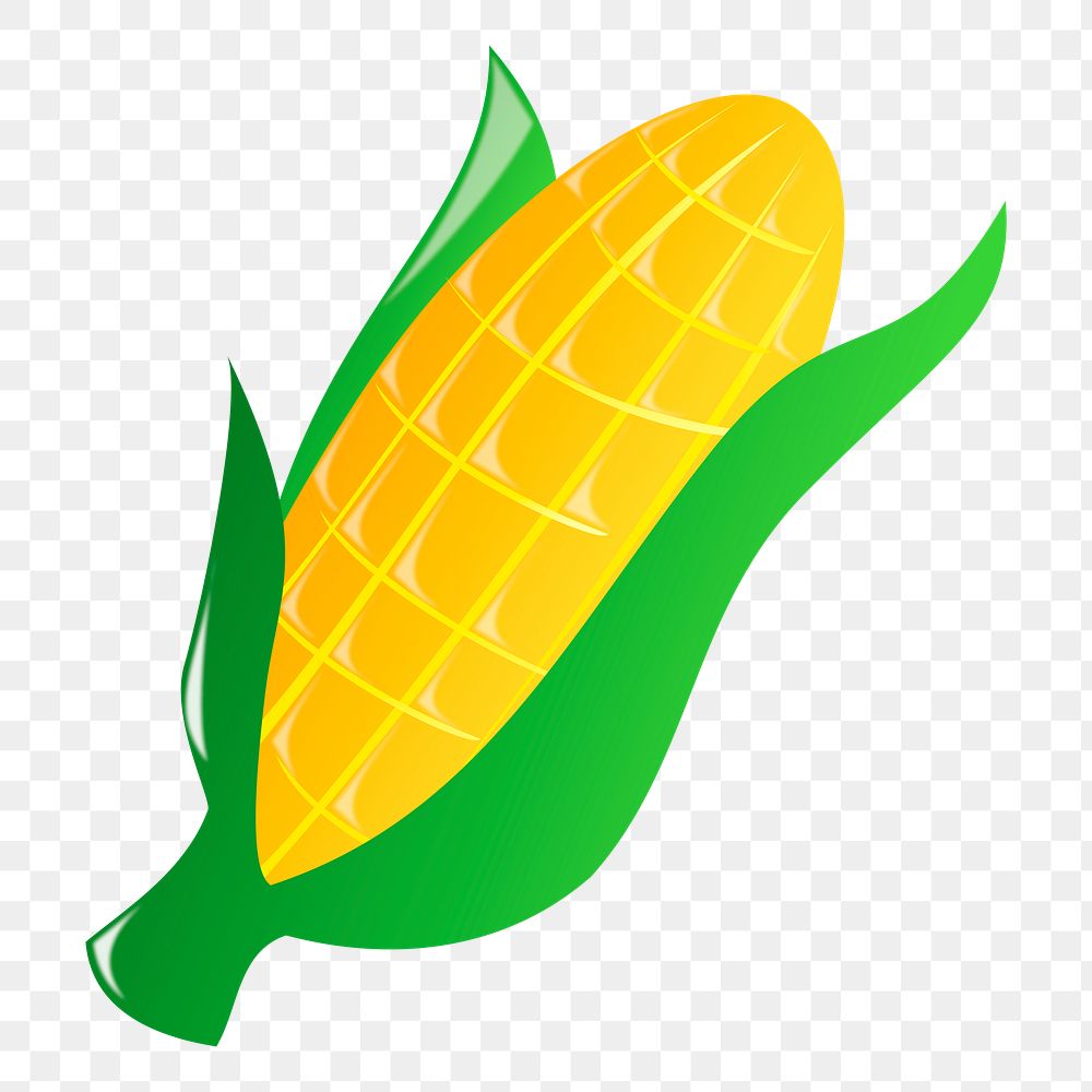 Corn, vegetable png sticker, transparent background. Free public domain CC0 image.