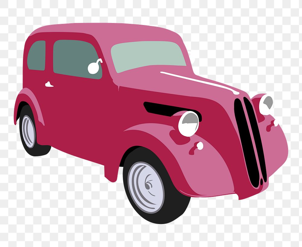 Classic car png sticker, transparent background. Free public domain CC0 image.